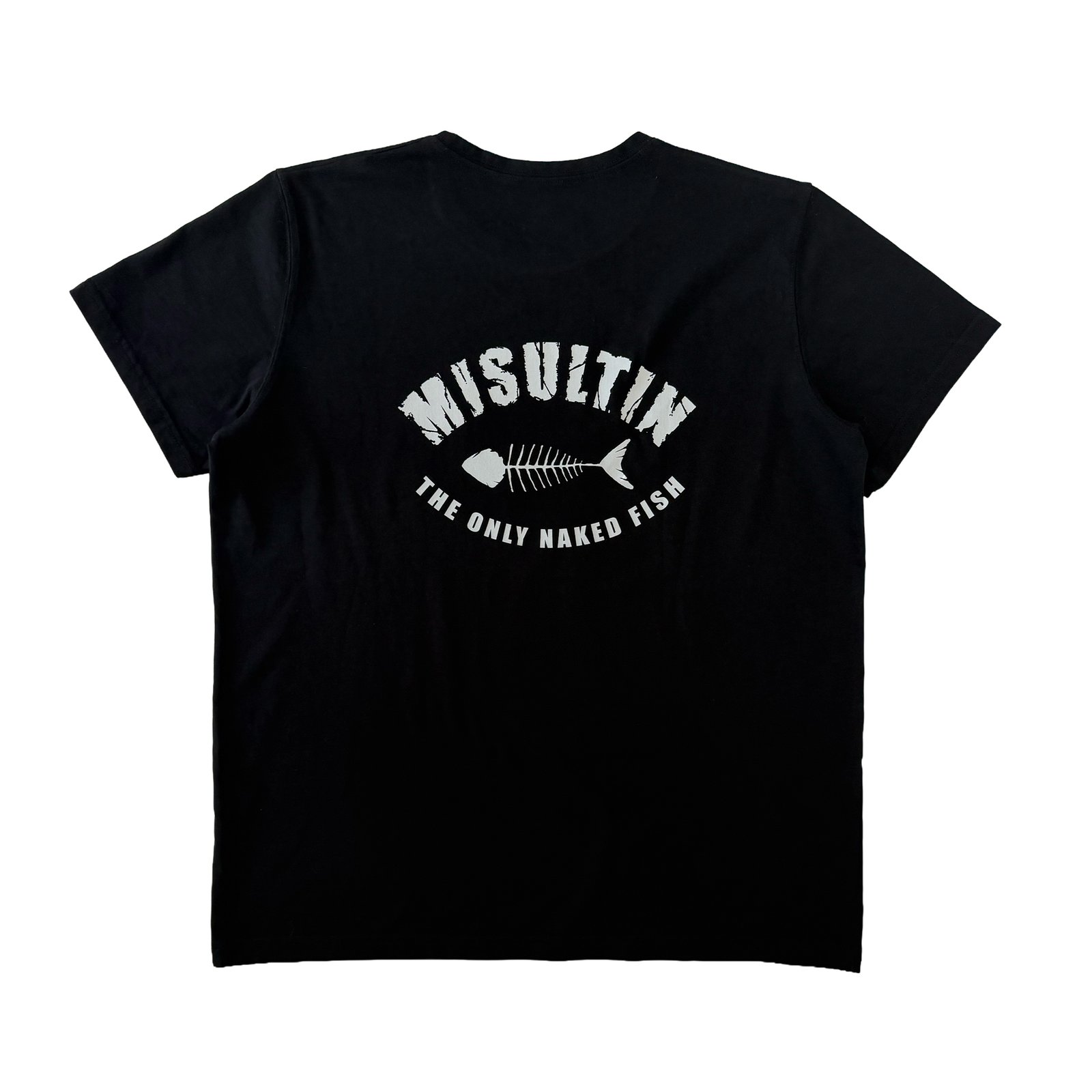 MISULTIN NAKED FISH TEE — BLACK - immagine 2